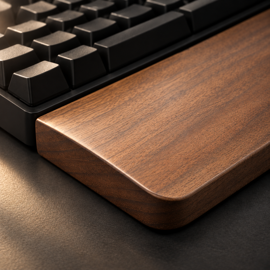 Solid walnut.