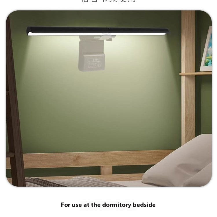 Monitor light bar lighting a desk