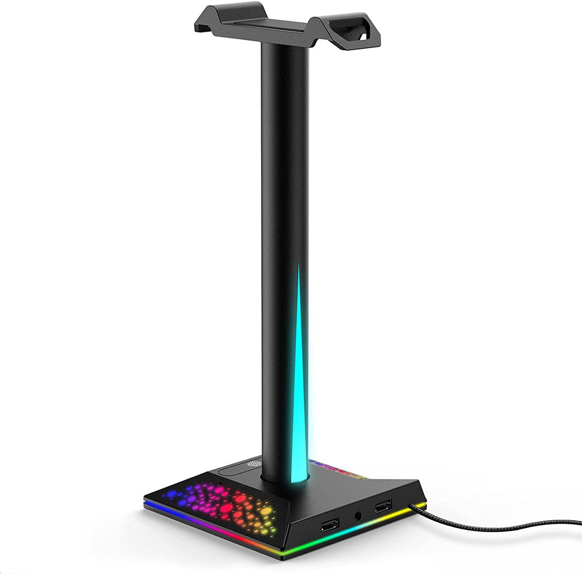 RGB headset stand, view 2