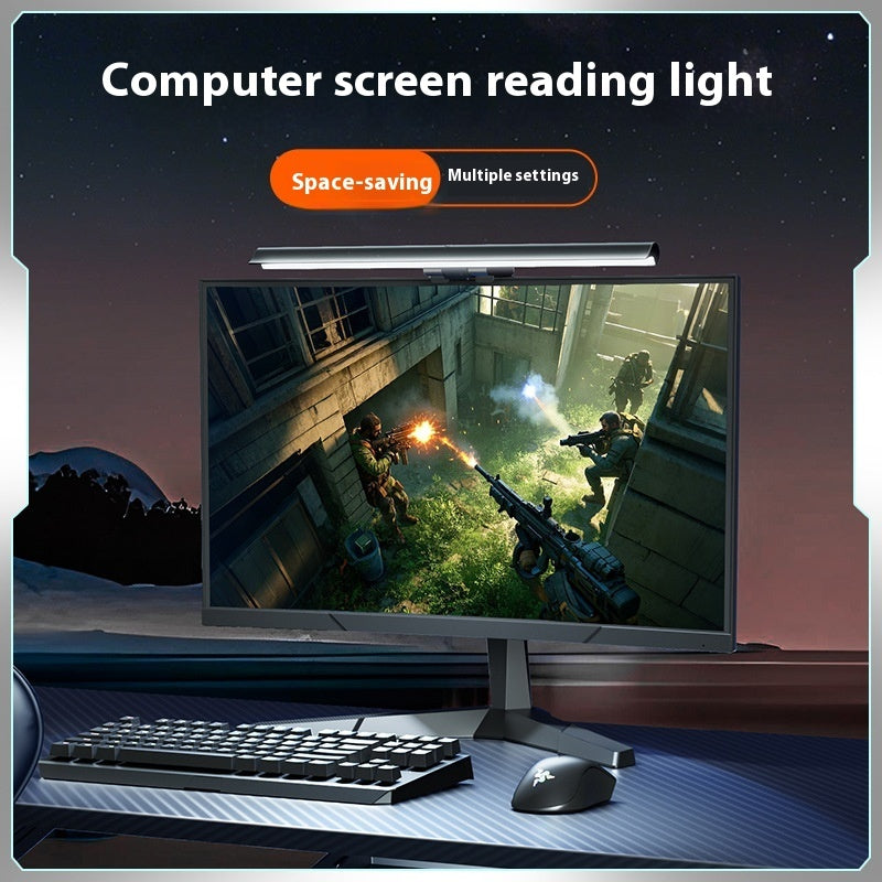 Monitor light bar in a gaming setup