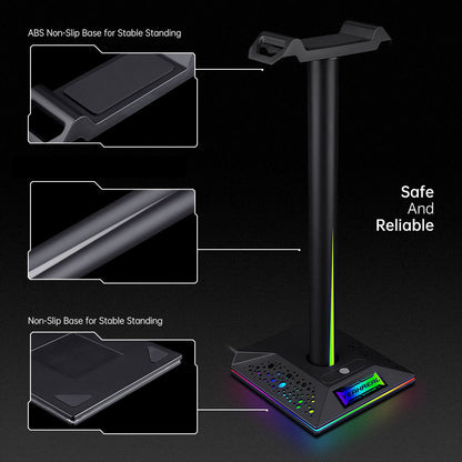 RGB headset stand, view 8