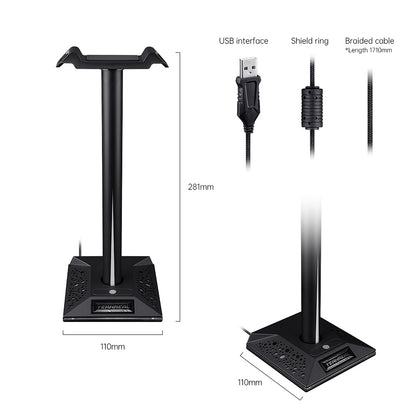 RGB headset stand, view 4
