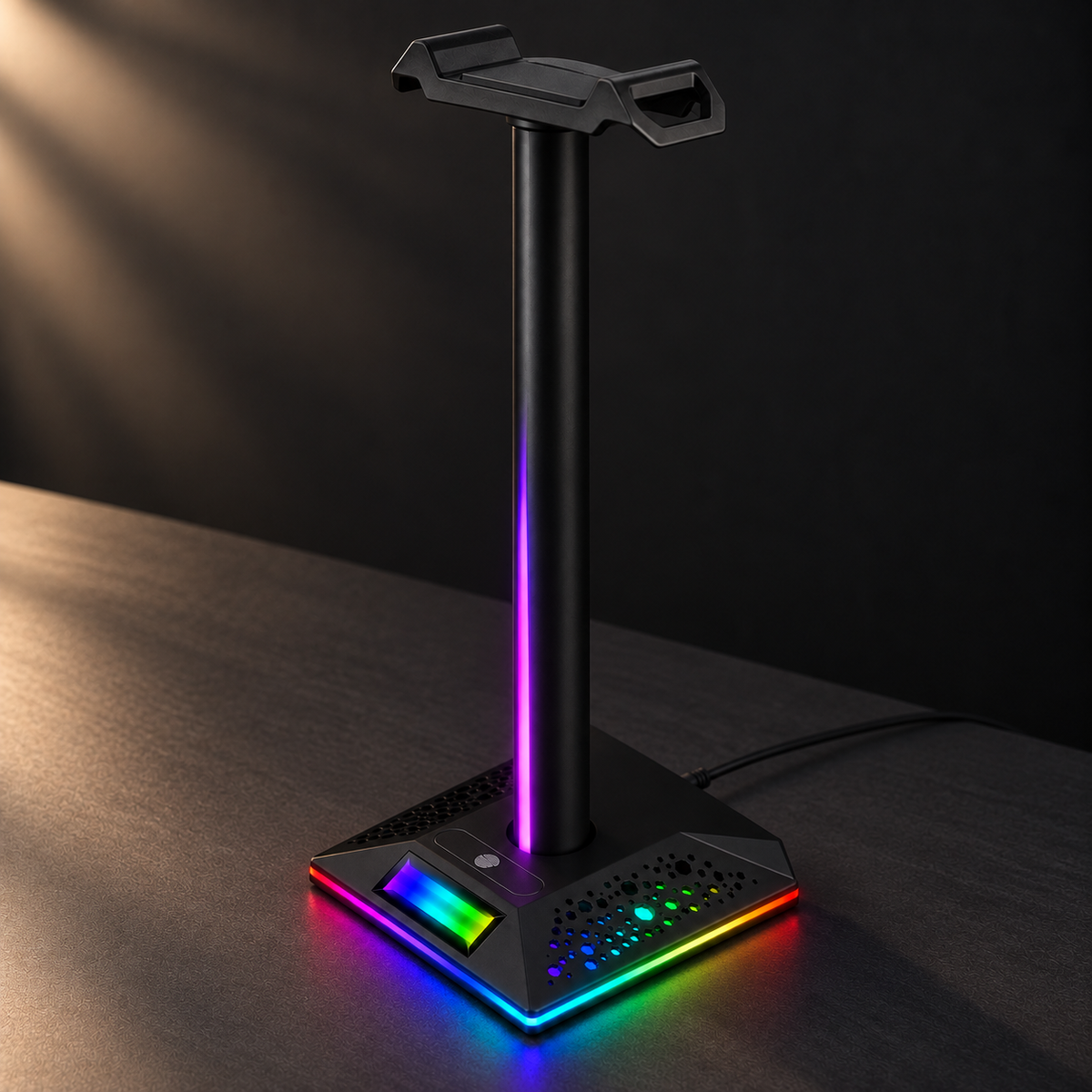Empty RGB headset stand